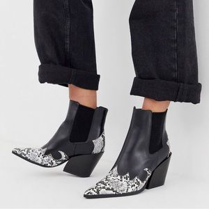 Snake detail booties